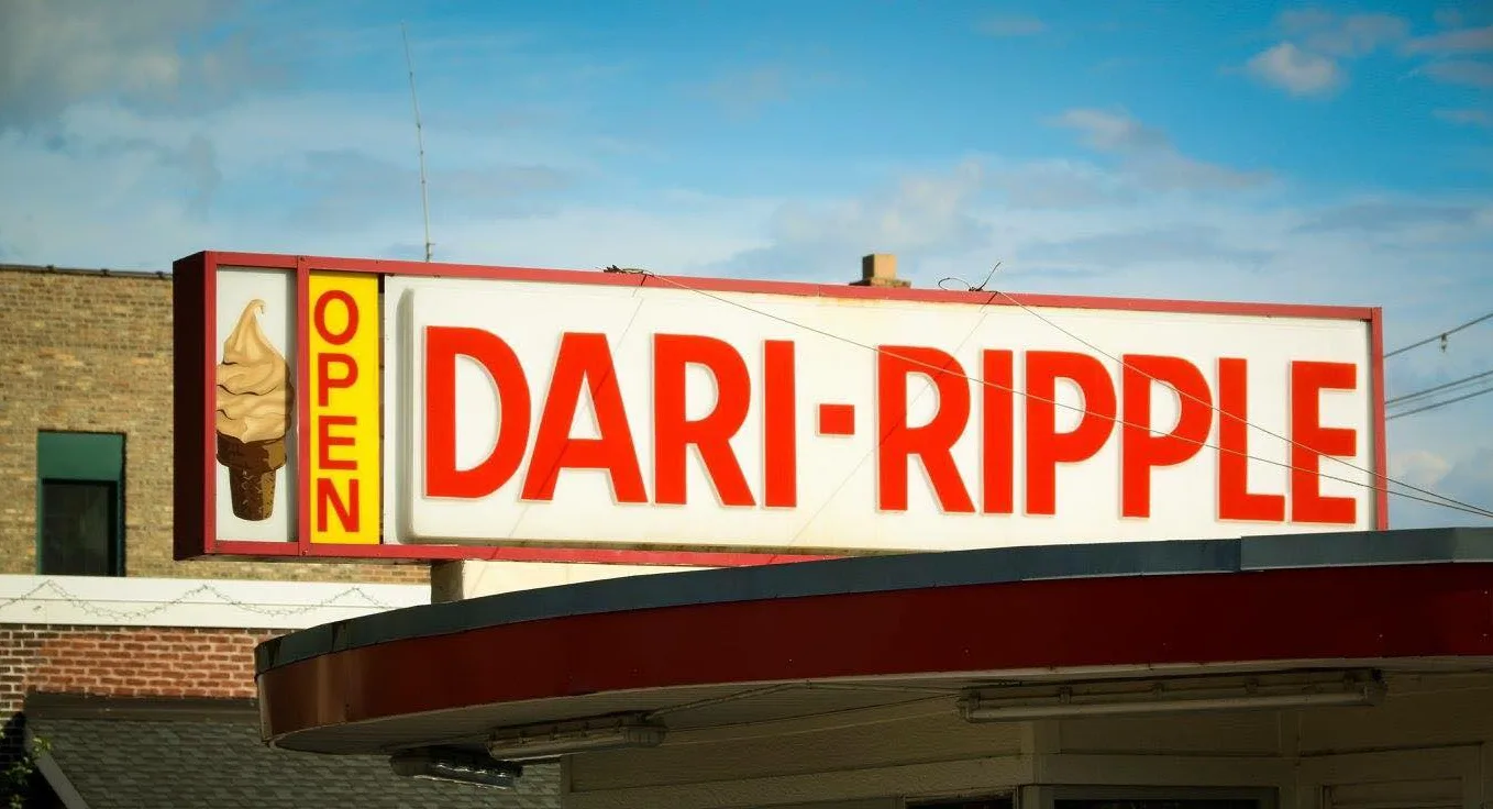 Historic Dari Ripple ice cream stand in Belvidere, Illinois