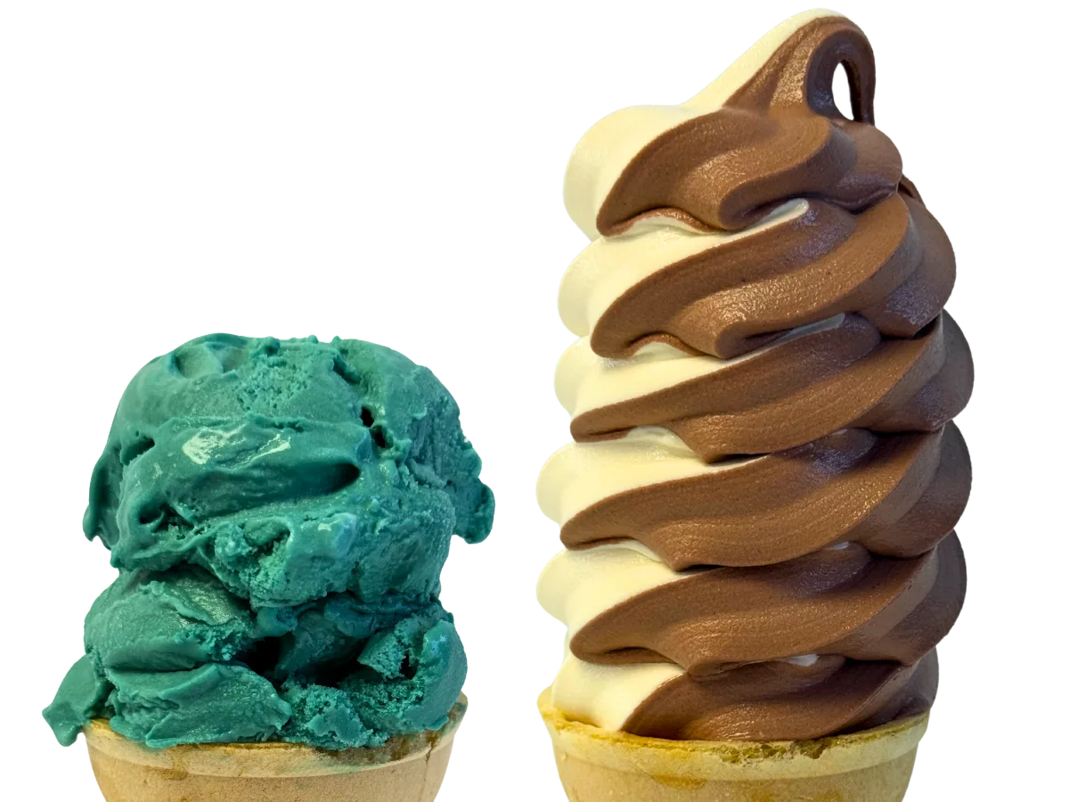 Bowl of hand-scooped ice cream